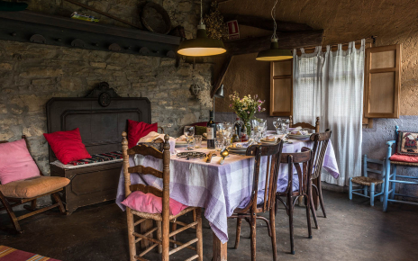 The table was set up for this photo